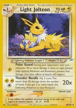 Light Jolteon (48/105) [Neo Destiny Unlimited] | Clutch Gaming