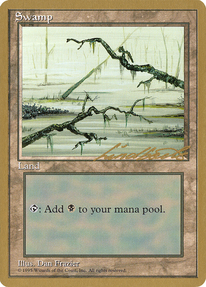 Swamp (ll371) (Leon Lindback) [Pro Tour Collector Set] | Clutch Gaming