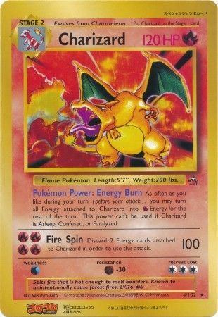 Charizard (4/102) (CoroCoro Promo) (Jumbo Card) [Base Set Unlimited] | Clutch Gaming