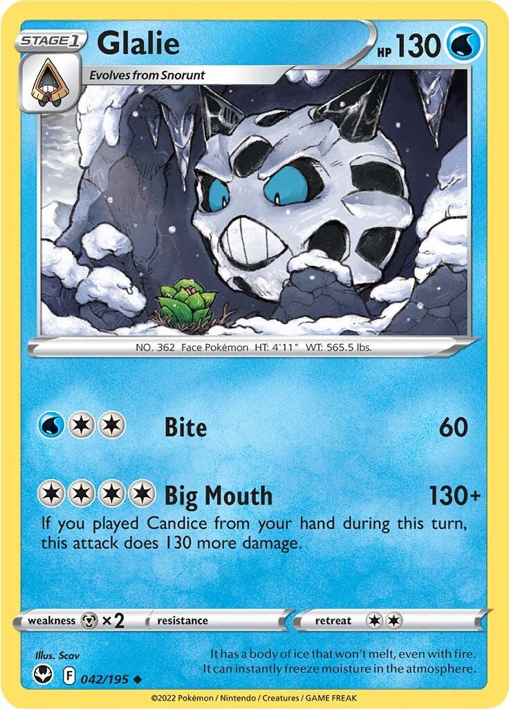 Glalie (042/195) [Sword & Shield: Silver Tempest] | Clutch Gaming