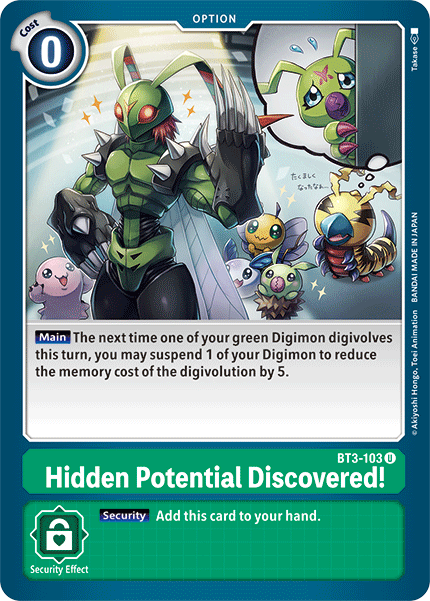 Hidden Potential Discovered! [BT3-103] [Release Special Booster Ver.1.5] | Clutch Gaming