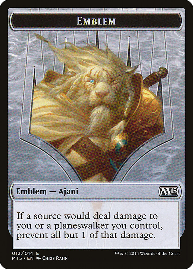 Ajani Steadfast Emblem [Magic 2015 Tokens] | Clutch Gaming