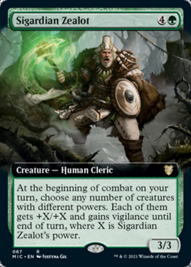 Sigardian Zealot (Extended Art) [Innistrad: Midnight Hunt Commander] | Clutch Gaming