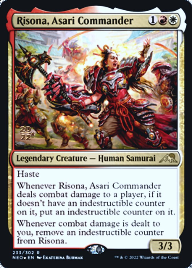 Risona, Asari Commander [Kamigawa: Neon Dynasty Prerelease Promos] | Clutch Gaming