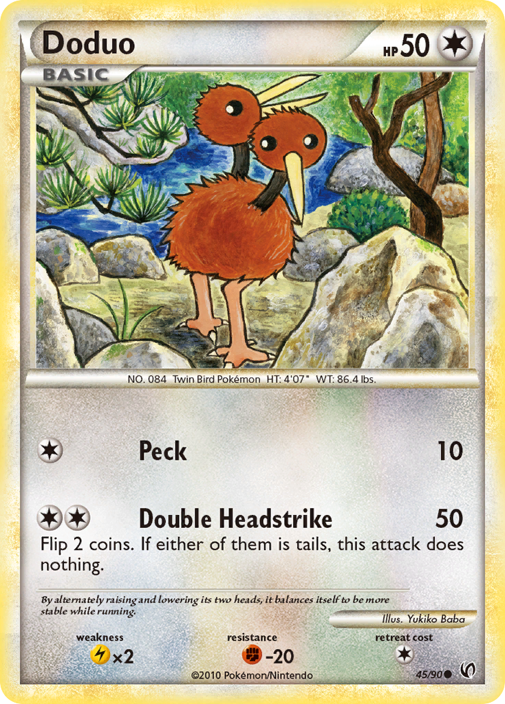 Doduo (45/90) [HeartGold & SoulSilver: Undaunted] | Clutch Gaming