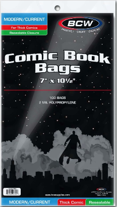 Resealable Current/Modern Comic Bags - Thick | Clutch Gaming