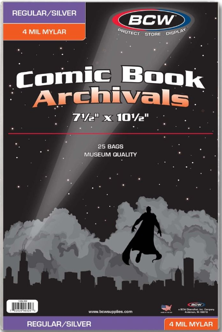 Silver/Regular Comic Mylar Archivals - 4 MIL | Clutch Gaming