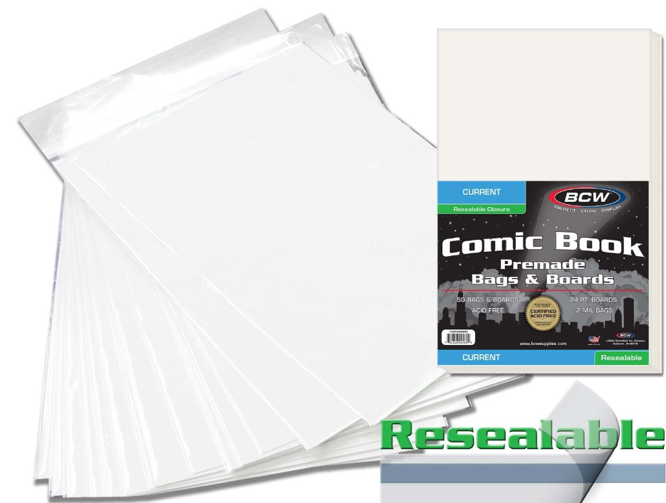 Premade Resealable Current Comic Bag and Board | Clutch Gaming