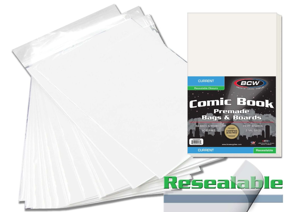 Premade Resealable Current Comic Bag and Board | Clutch Gaming