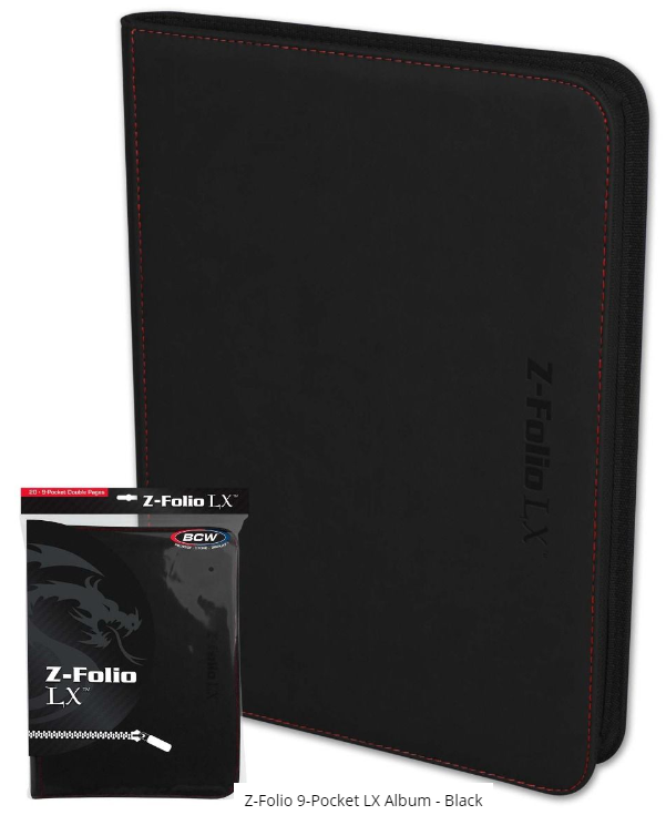 Z-Folio 9-Pocket LX Album - Black | Clutch Gaming