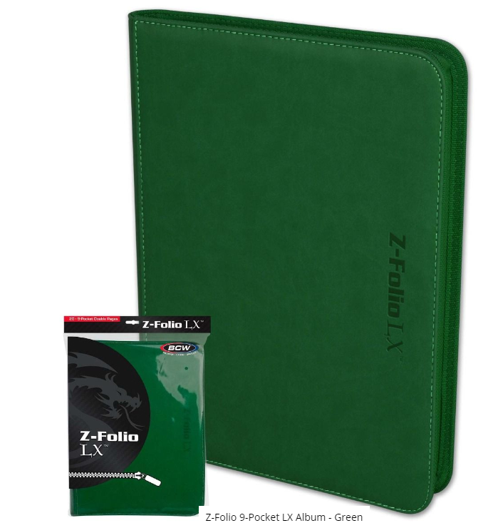 Z-Folio 9-Pocket LX Album - Green | Clutch Gaming