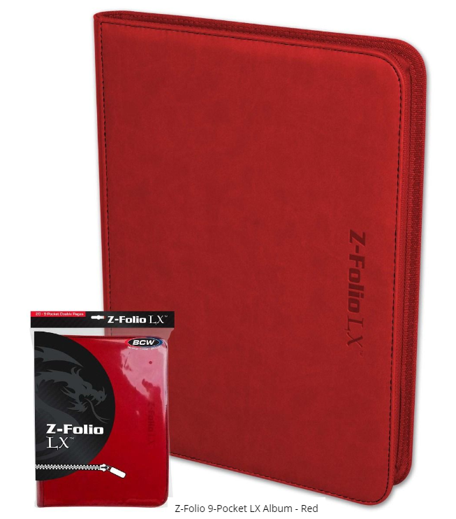 Z-Folio 9-Pocket LX Album - Red | Clutch Gaming