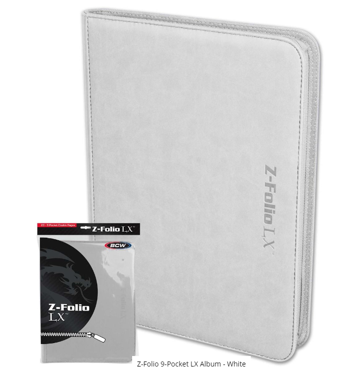 Z-Folio 9-Pocket LX Album - White | Clutch Gaming