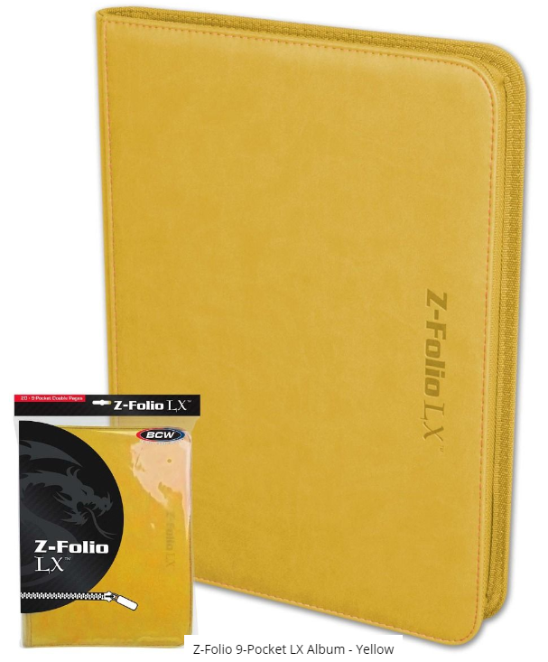 Z-Folio 9-Pocket LX Album - Yellow | Clutch Gaming