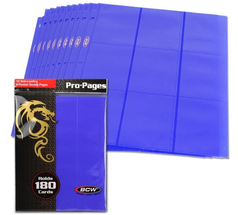 Side Loading 18-Pocket Pro Pages - Blue | Clutch Gaming