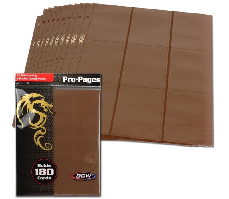 Side Loading 18-Pocket Pro Pages - Brown | Clutch Gaming