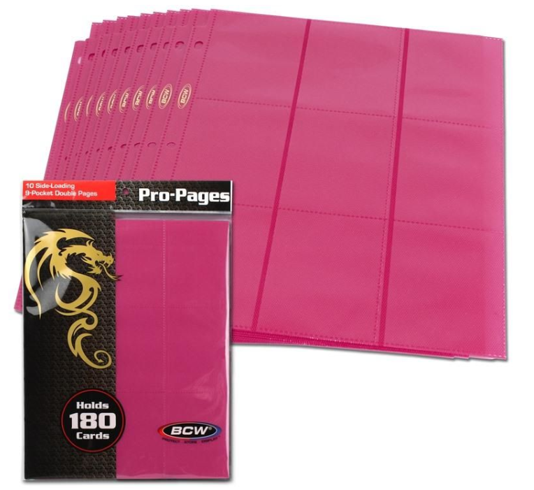 Side Loading 18-Pocket Pro Pages - Pink | Clutch Gaming