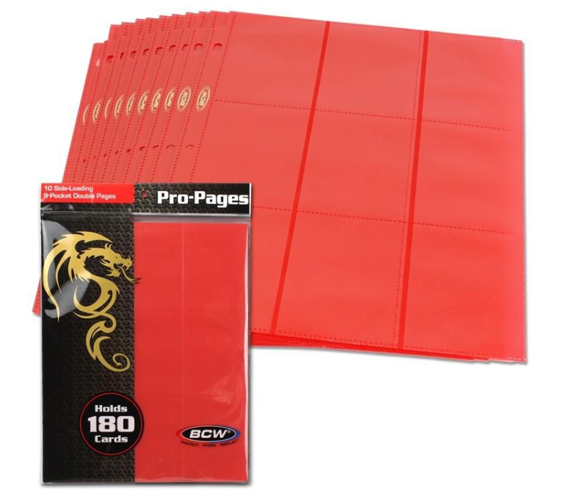 Side Loading 18-Pocket Pro Pages - Red | Clutch Gaming