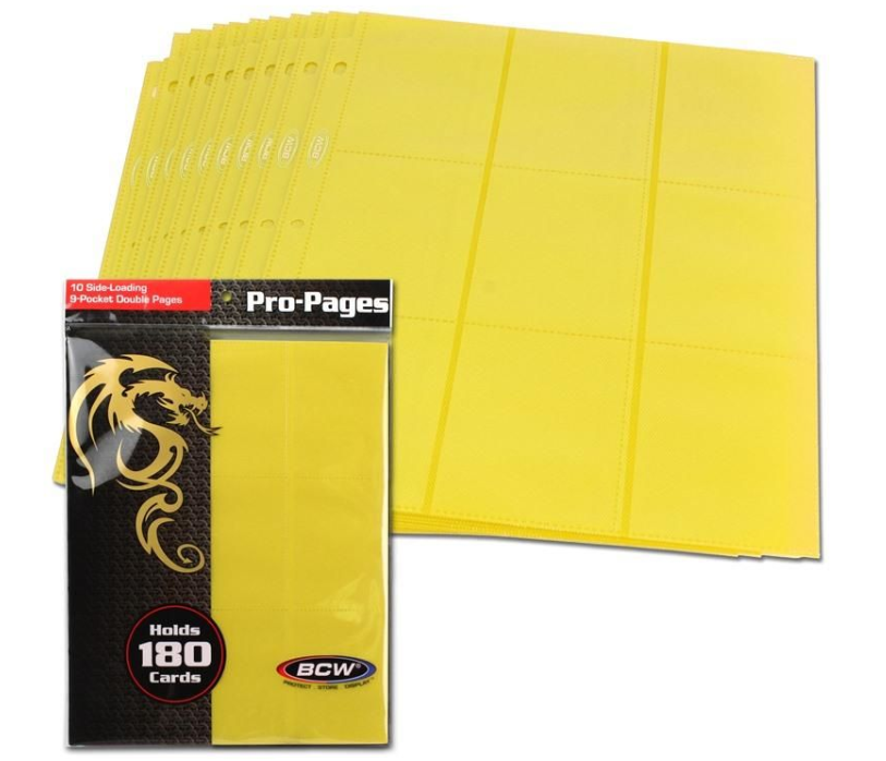 Side Loading 18-Pocket Pro Pages - Yellow | Clutch Gaming