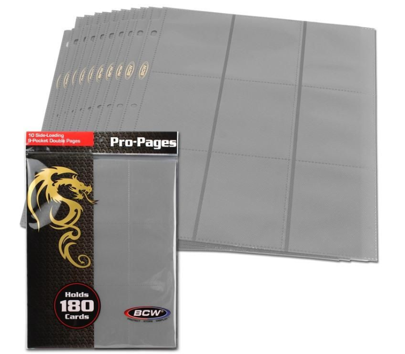 Side Loading 18-Pocket Pro Pages - Gray | Clutch Gaming