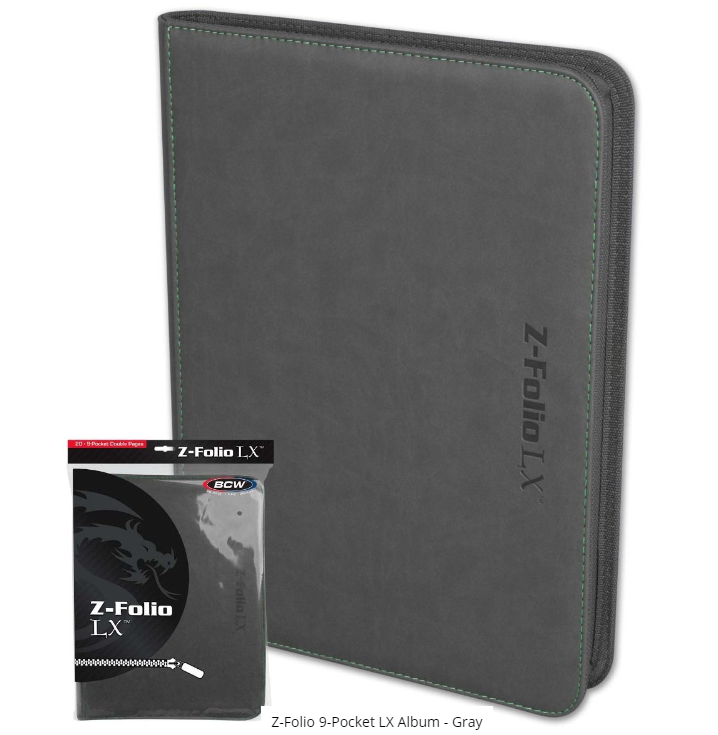 Z-Folio 9-Pocket LX Album - Gray | Clutch Gaming