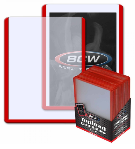3x4 Topload Card Holder - Red Border | Clutch Gaming