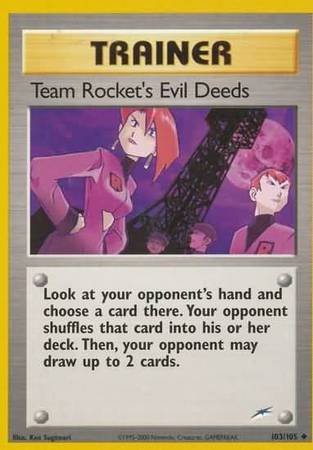 Team Rocket's Evil Deeds (103/105) [Neo Destiny Unlimited] | Clutch Gaming