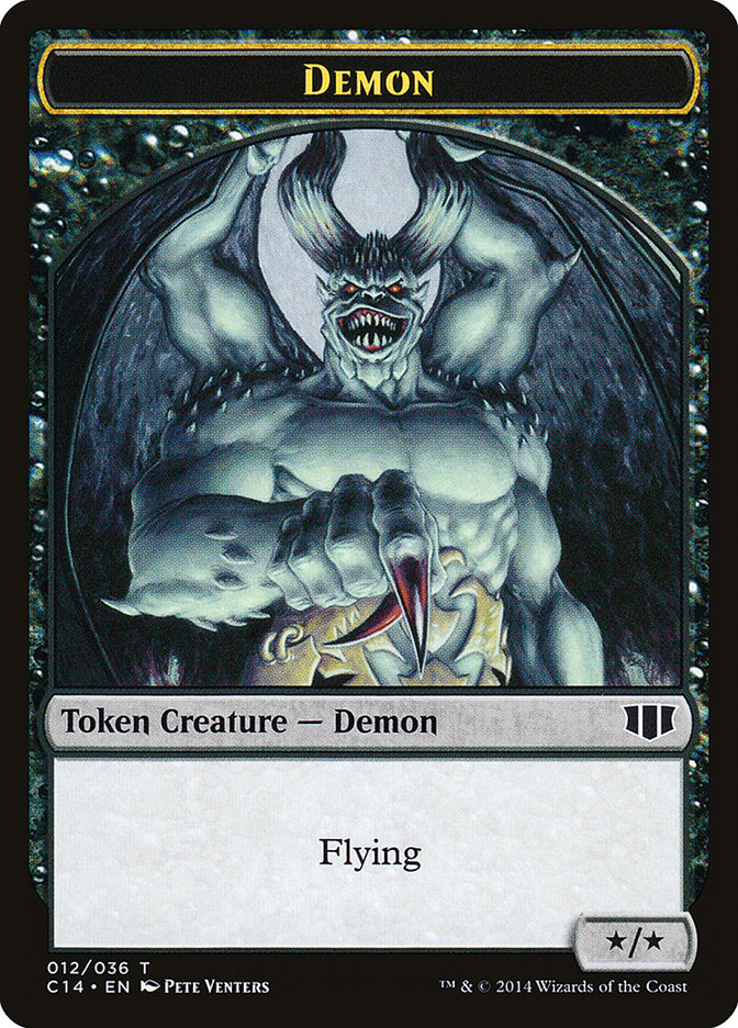 Demon (012/036) // Zombie (016/036) Double-Sided Token [Commander 2014 Tokens] | Clutch Gaming