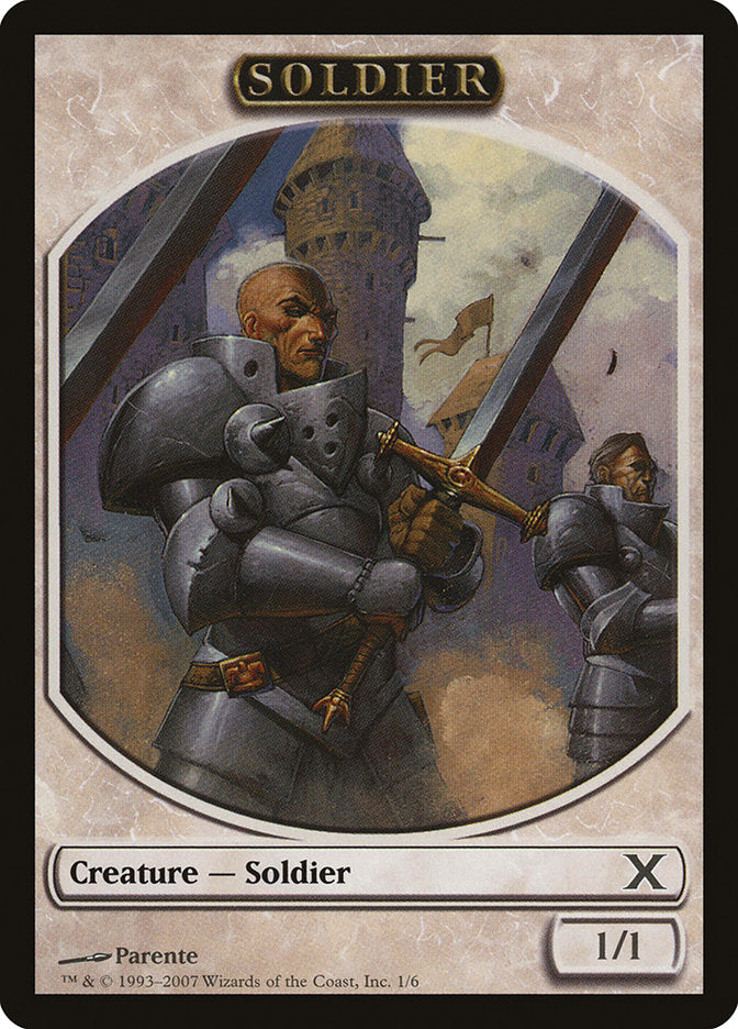 Soldier Token [Tenth Edition Tokens] | Clutch Gaming