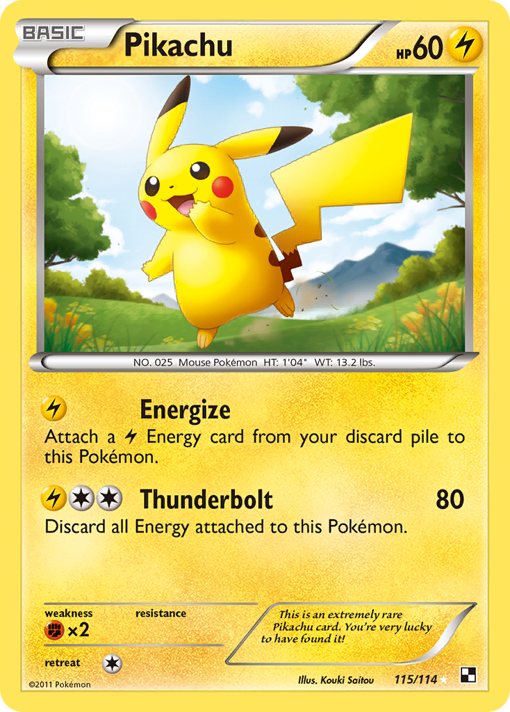 Pikachu (115/114) [Black & White: Base Set] | Clutch Gaming