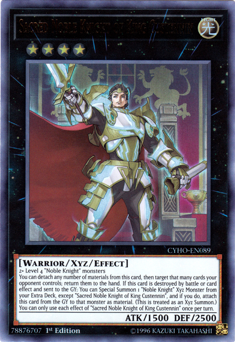 Sacred Noble Knight of King Custennin [CYHO-EN089] Ultra Rare | Clutch Gaming