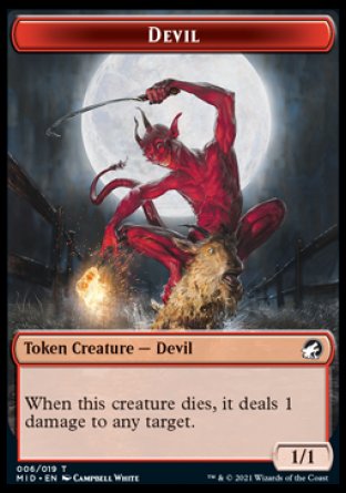 Spirit // Devil Double-Sided Token [Innistrad: Midnight Hunt Tokens] | Clutch Gaming