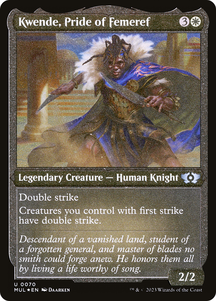 Kwende, Pride of Femeref (Foil Etched) [Multiverse Legends] | Clutch Gaming