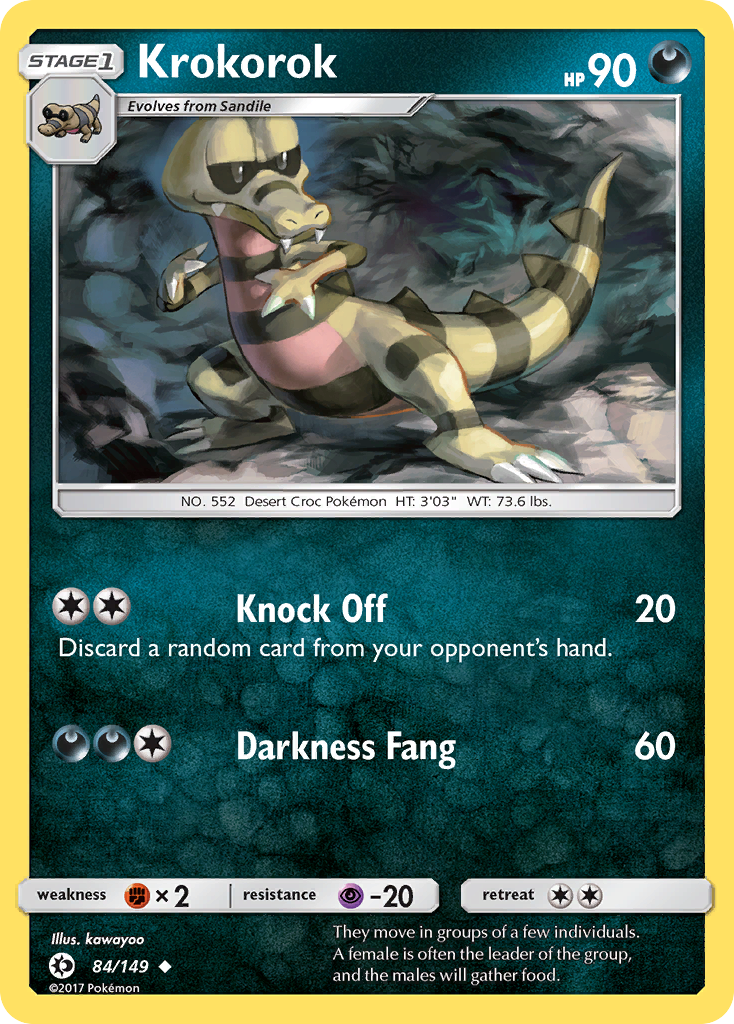 Krokorok (84/149) [Sun & Moon: Base Set] | Clutch Gaming