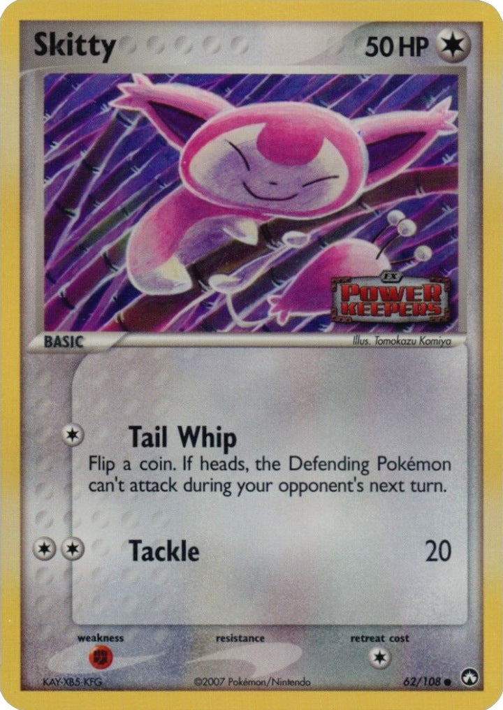 Skitty (62/108) (Stamped) [EX: Power Keepers] | Clutch Gaming