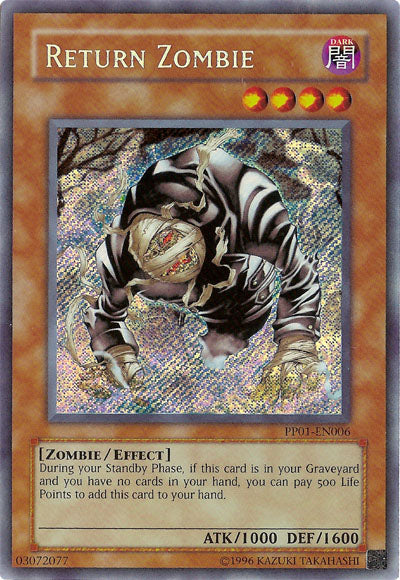 Return Zombie [PP01-EN006] Secret Rare | Clutch Gaming