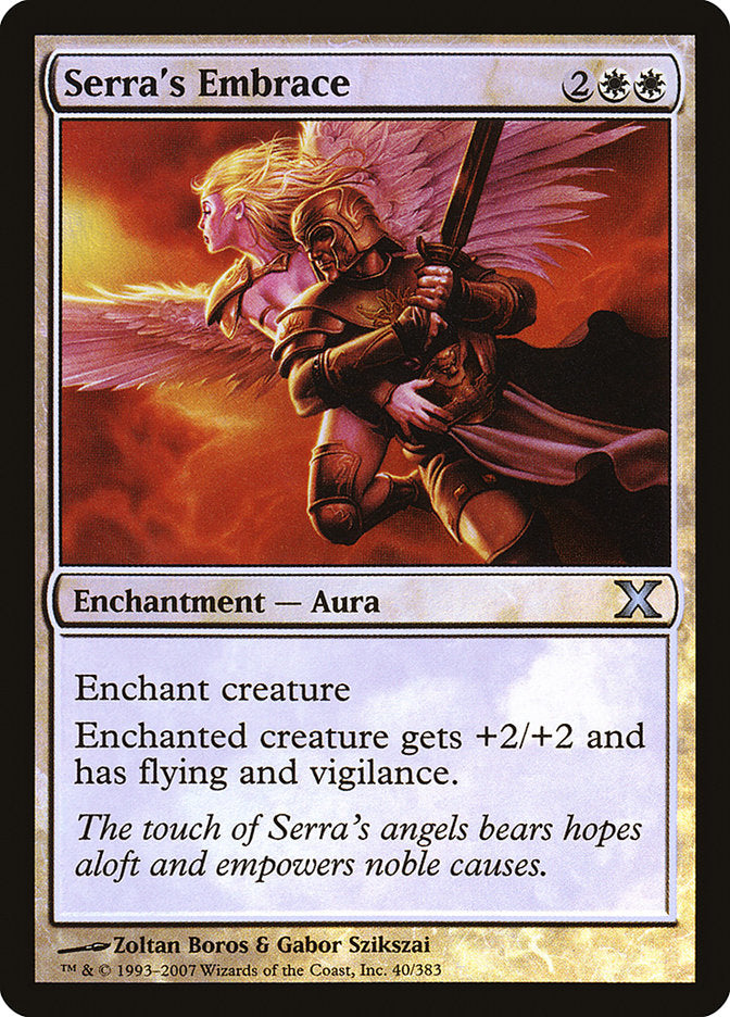 Serra's Embrace (Premium Foil) [Tenth Edition] | Clutch Gaming