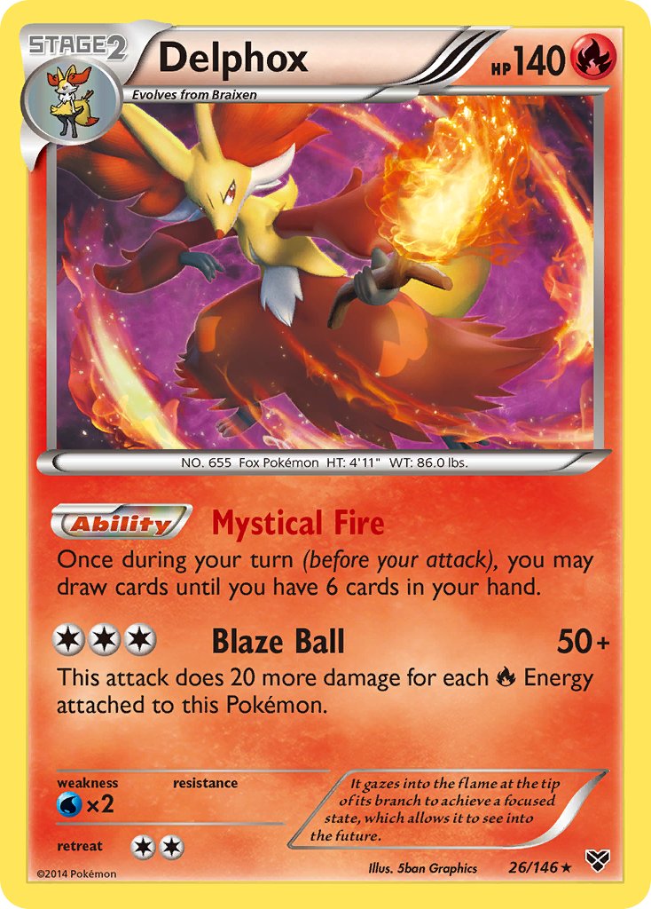 Delphox (26/146) (Cosmos Holo) (Blister Exclusive) [XY: Base Set] | Clutch Gaming