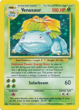 Venusaur (15/102) [Base Set Unlimited] | Clutch Gaming