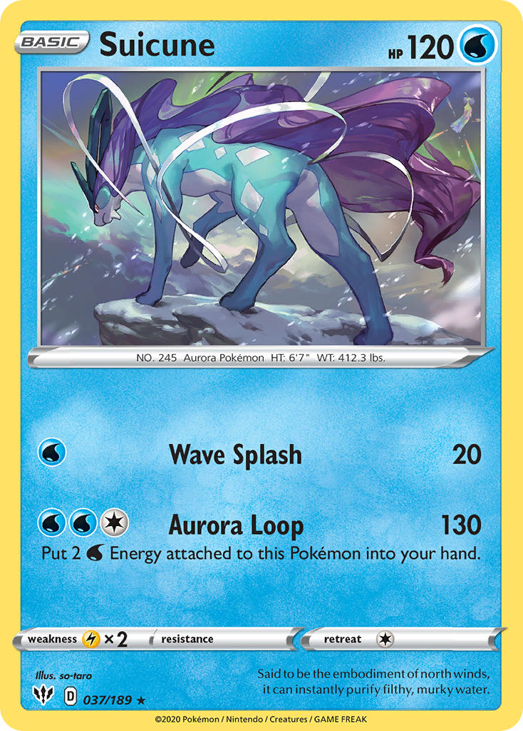 Suicune (037/189) (Theme Deck Exclusive) [Sword & Shield: Darkness Ablaze] | Clutch Gaming