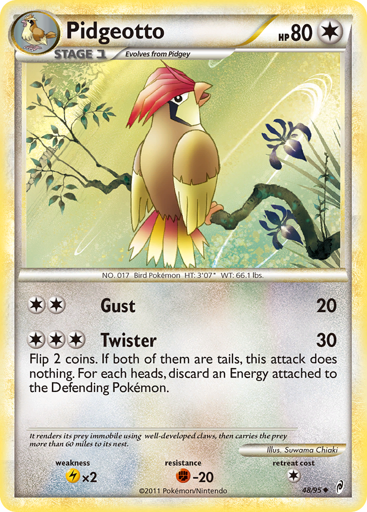 Pidgeotto (48/95) [HeartGold & SoulSilver: Call of Legends] | Clutch Gaming