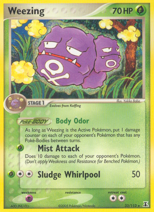 Weezing (33/113) [EX: Delta Species] | Clutch Gaming