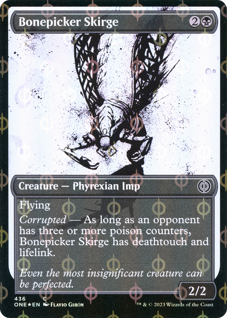 Bonepicker Skirge (Showcase Ichor Step-and-Compleat Foil) [Phyrexia: All Will Be One] | Clutch Gaming