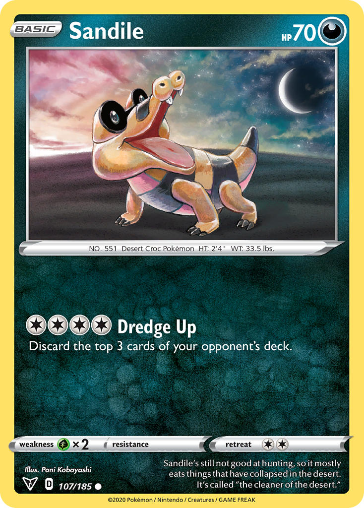 Sandile (107/185) [Sword & Shield: Vivid Voltage] | Clutch Gaming