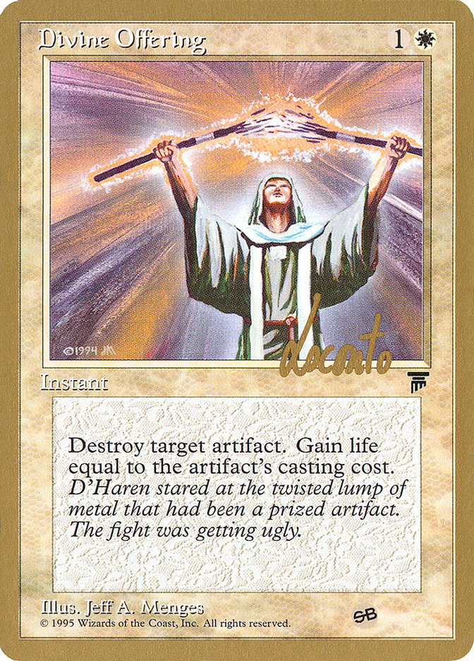 Divine Offering (Michael Loconto) (SB) [Pro Tour Collector Set] | Clutch Gaming