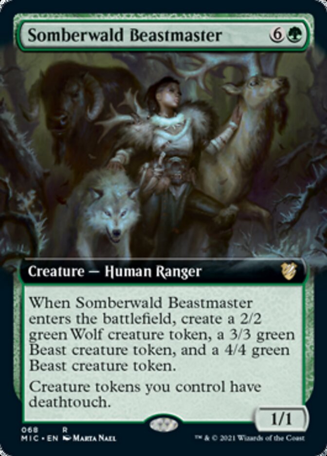 Somberwald Beastmaster (Extended Art) [Innistrad: Midnight Hunt Commander] | Clutch Gaming