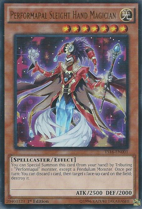 Performapal Sleight Hand Magician [YS16-EN001] Ultra Rare | Clutch Gaming