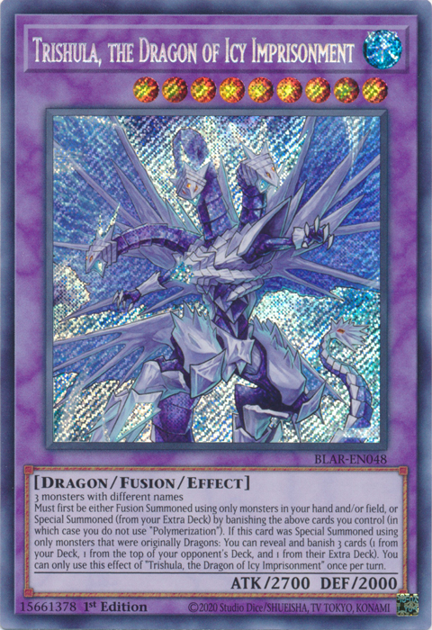 Trishula, the Dragon of Icy Imprisonment [BLAR-EN048] Secret Rare | Clutch Gaming