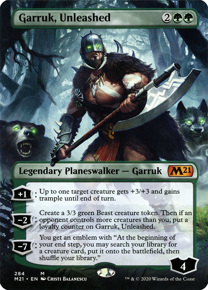 Garruk, Unleashed (Borderless) [Core Set 2021] | Clutch Gaming