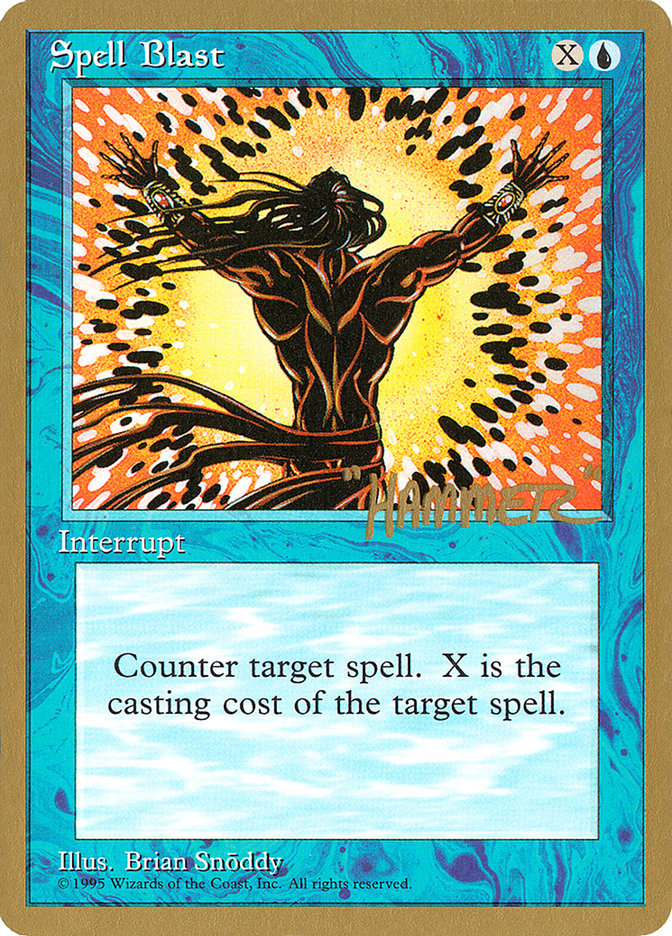 Spell Blast (Shawn "Hammer" Regnier) [Pro Tour Collector Set] | Clutch Gaming